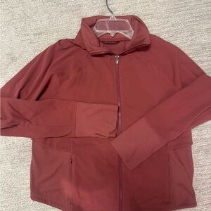 Athleta Women's Full-Zip Jacket in Deep Brick Red